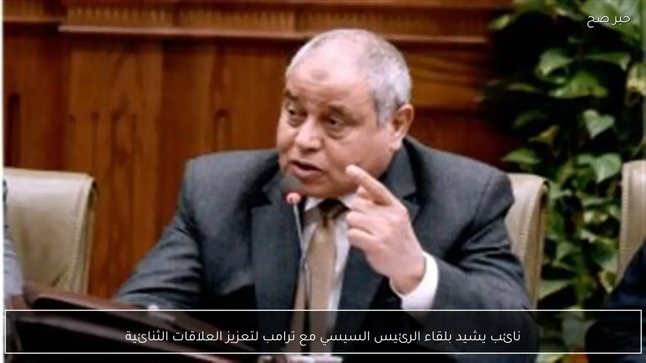 نائب يشيد بلقاء الرئيس السيسي مع ترامب لتعزيز العلاقات الثنائية