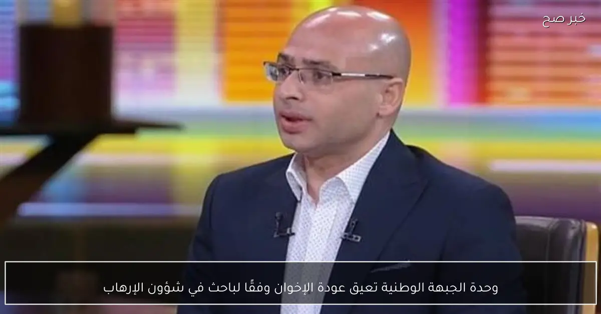 وحدة الجبهة الوطنية تعيق عودة الإخوان وفقًا لباحث في شؤون الإرهاب