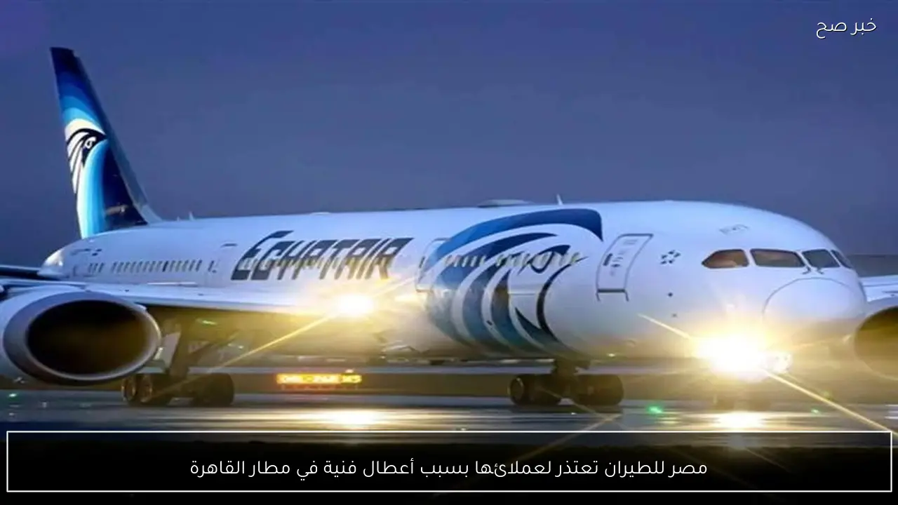 مصر للطيران تعتذر لعملائها بسبب أعطال فنية في مطار القاهرة