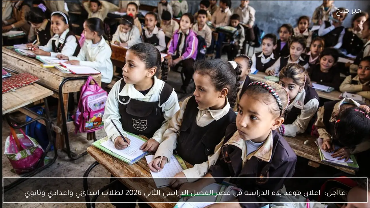 عااجل:- اعلان موعد بدء الدراسة فى مصر الفصل الدراسي الثاني 2026 لطلاب ابتدائي واعدادي وثانوي