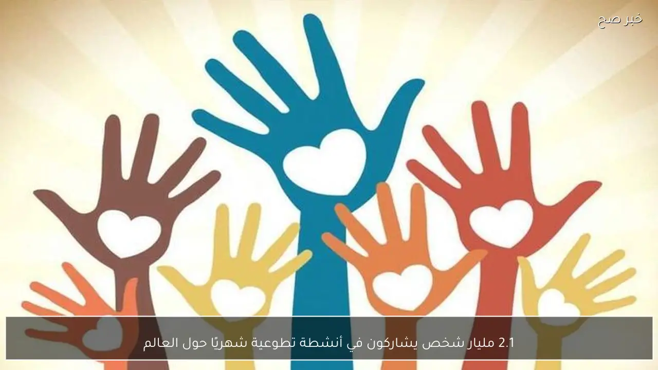 2.1 مليار شخص يشاركون في أنشطة تطوعية شهريًا حول العالم