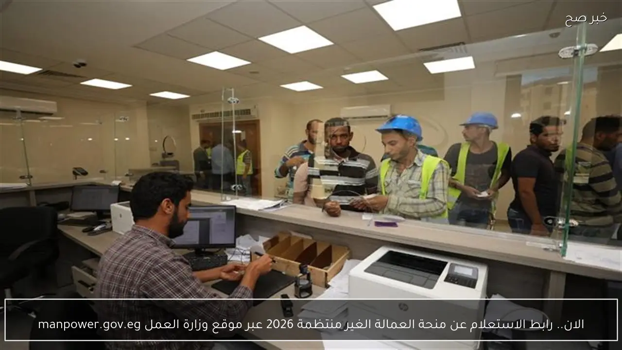الان.. رابط الاستعلام عن منحة العمالة الغير منتظمة 2026 عبر موقع وزارة العمل manpower.gov.eg