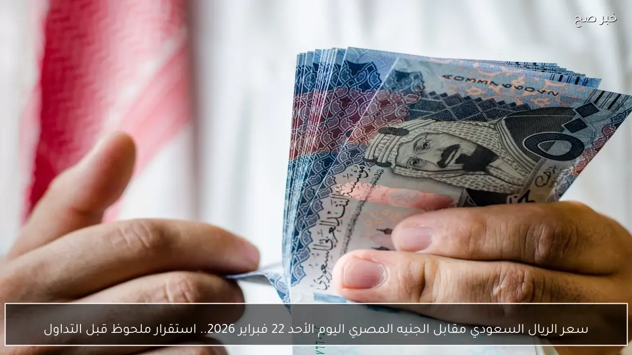 سعر الريال السعودي مقابل الجنيه المصري اليوم الأحد 22 فبراير 2026.. استقرار ملحوظ قبل التداول