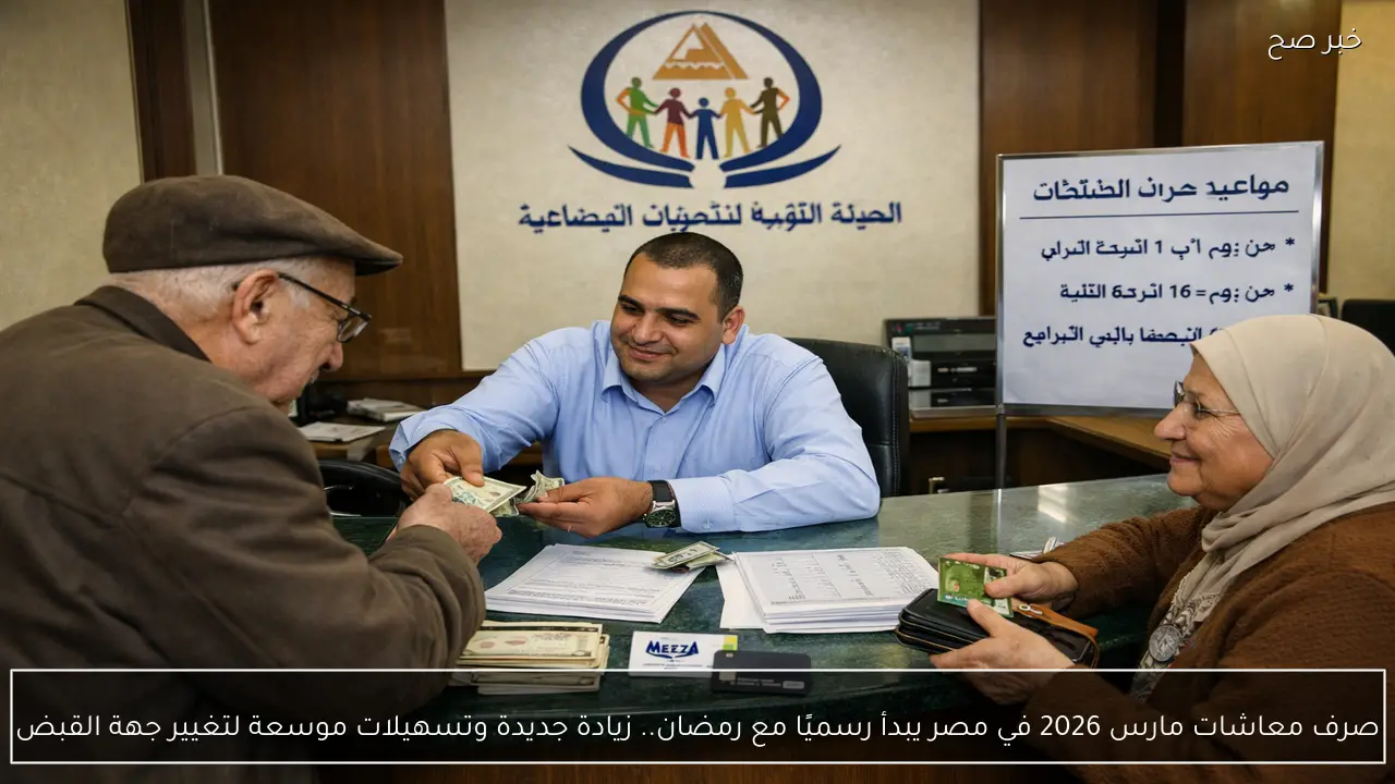 صرف معاشات مارس 2026 في مصر يبدأ رسميًا مع رمضان.. زيادة جديدة وتسهيلات موسعة لتغيير جهة القبض