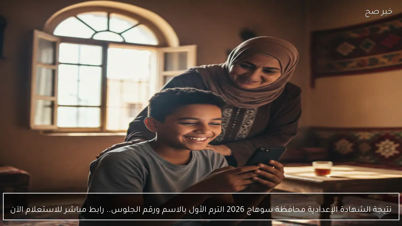 نتيجة الشهادة الإعدادية محافظة سوهاج 2026 الترم الأول بالاسم ورقم الجلوس.. رابط مباشر للاستعلام الآن