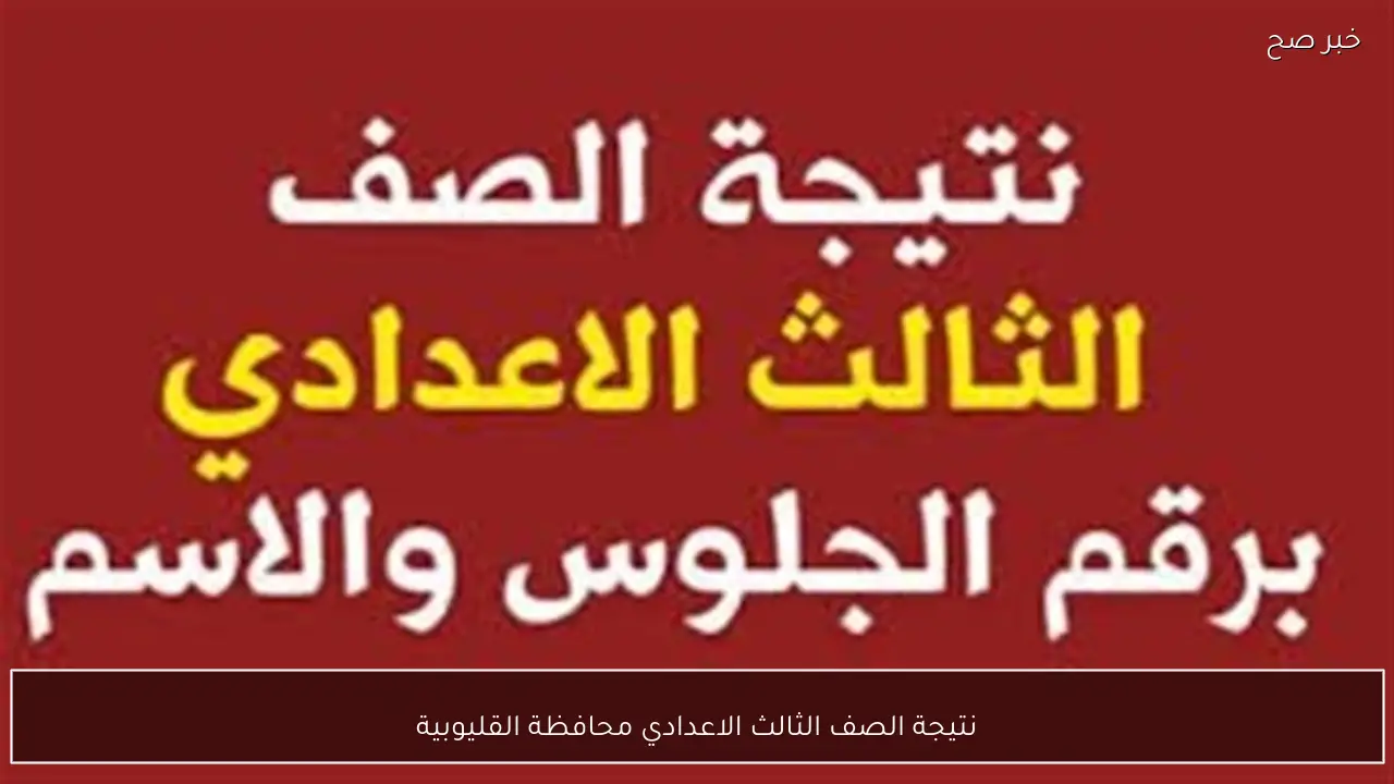ساعات وتعلن.. نتيجة الصف الثالث الاعدادي محافظة القليوبية برقم الجلوس فورا ظهورها.. خطوات الاستعلام
