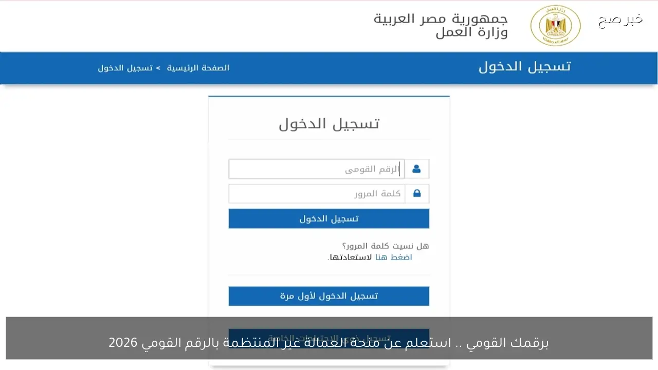 منحه رمضان 2026 .. رابط الاستعلام عن العمالة غير المنتظمة بالرقم القومي وموعد صرفها