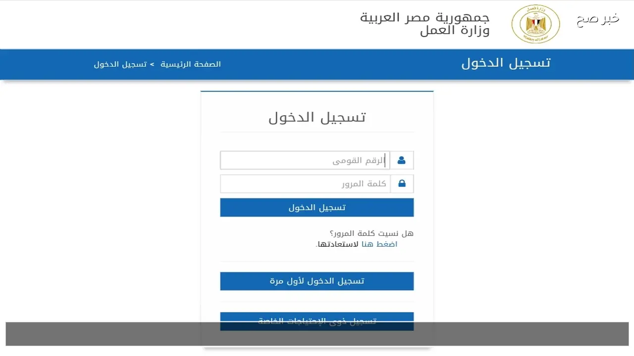 موقع العمالة الغير منتظمة 2026 للاستعلام عن منحة رمضان عبر manpower.gov.eg بالرقم القومي