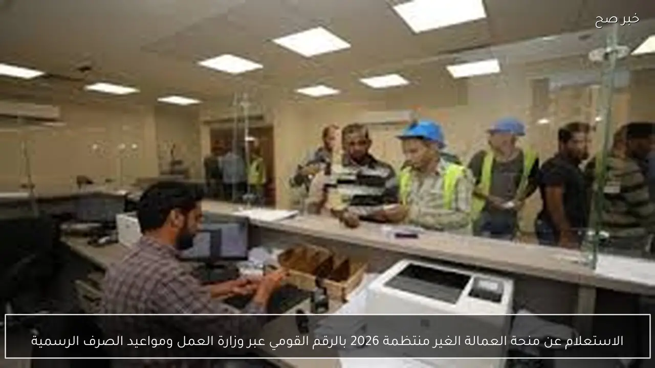 الاستعلام عن منحة العمالة الغير منتظمة 2026 بالرقم القومي عبر وزارة العمل ومواعيد الصرف الرسمية