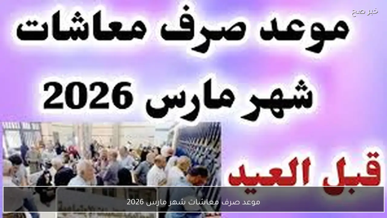 رسميًا.. موعد صرف معاشات شهر مارس 2026 بالزيادة الاخيرة لكافة الشرائح وفقًا لقرار التامينات الاجتماعية