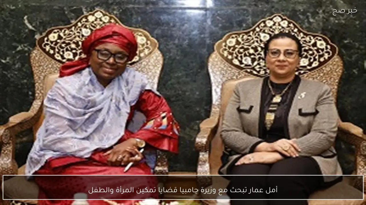 أمل عمار تبحث مع وزيرة جامبيا قضايا تمكين المرأة والطفل