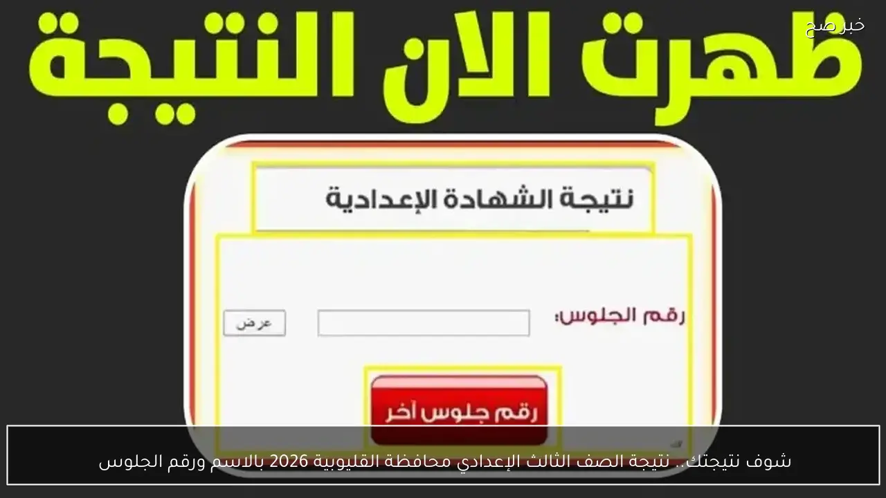شوف نتيجتك.. نتيجة الصف الثالث الإعدادي محافظة القليوبية 2026 بالاسم ورقم الجلوس 