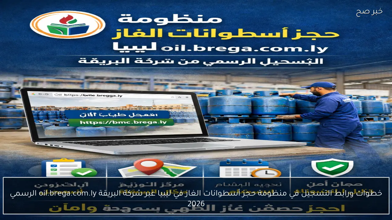خطوات ورابط التسجيل في منظومة حجز أسطوانات الغاز في ليبيا عبر شركة البريقة oil.brega.com.ly الرسمي 2026