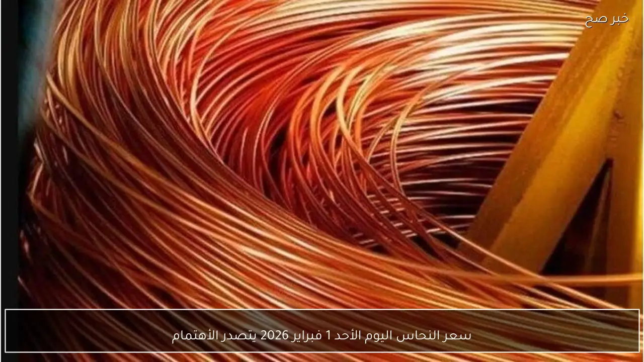 سعر النحاس اليوم الأحد 1 فبراير 2026 في مصر يتصدر الأهتمام