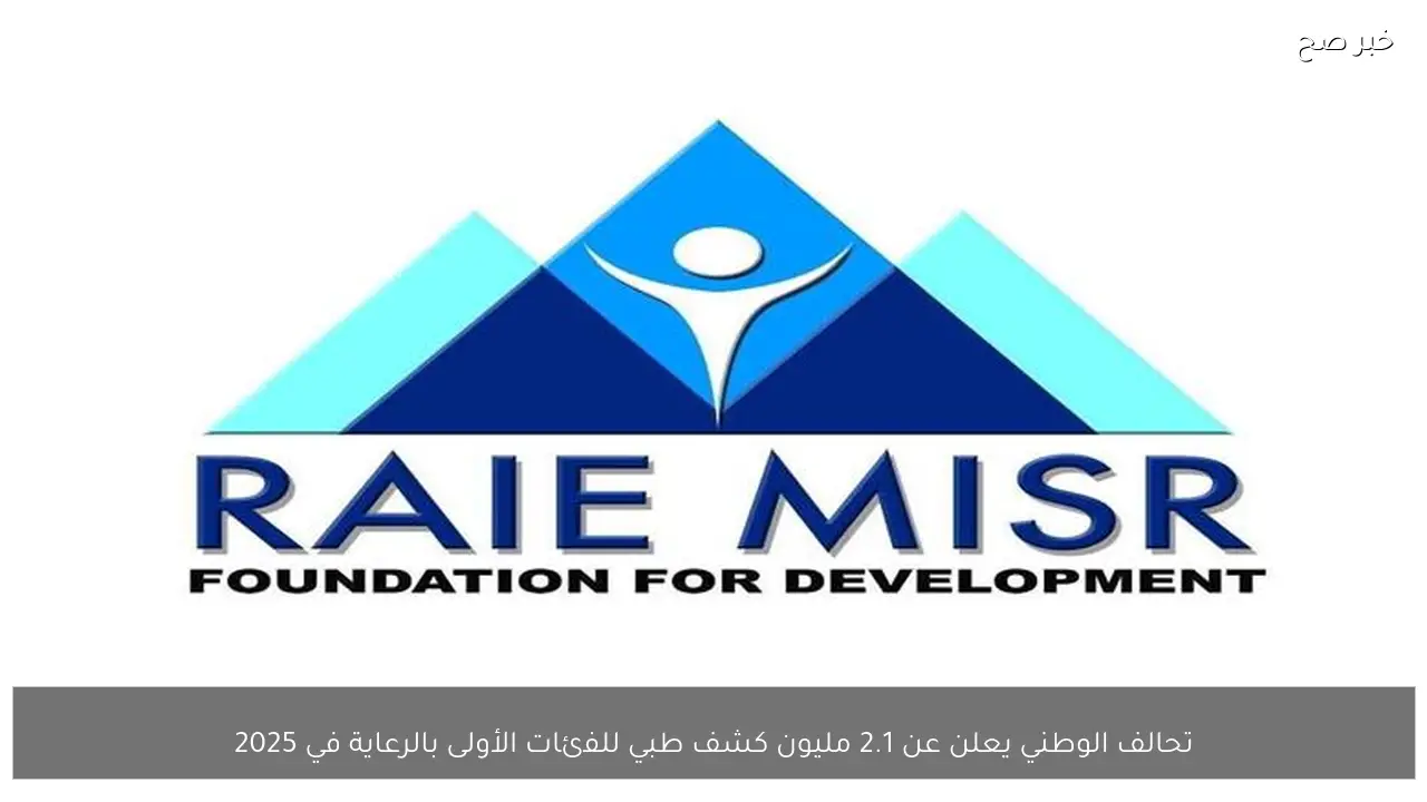 تحالف الوطني يعلن عن 2.1 مليون كشف طبي للفئات الأولى بالرعاية في 2025