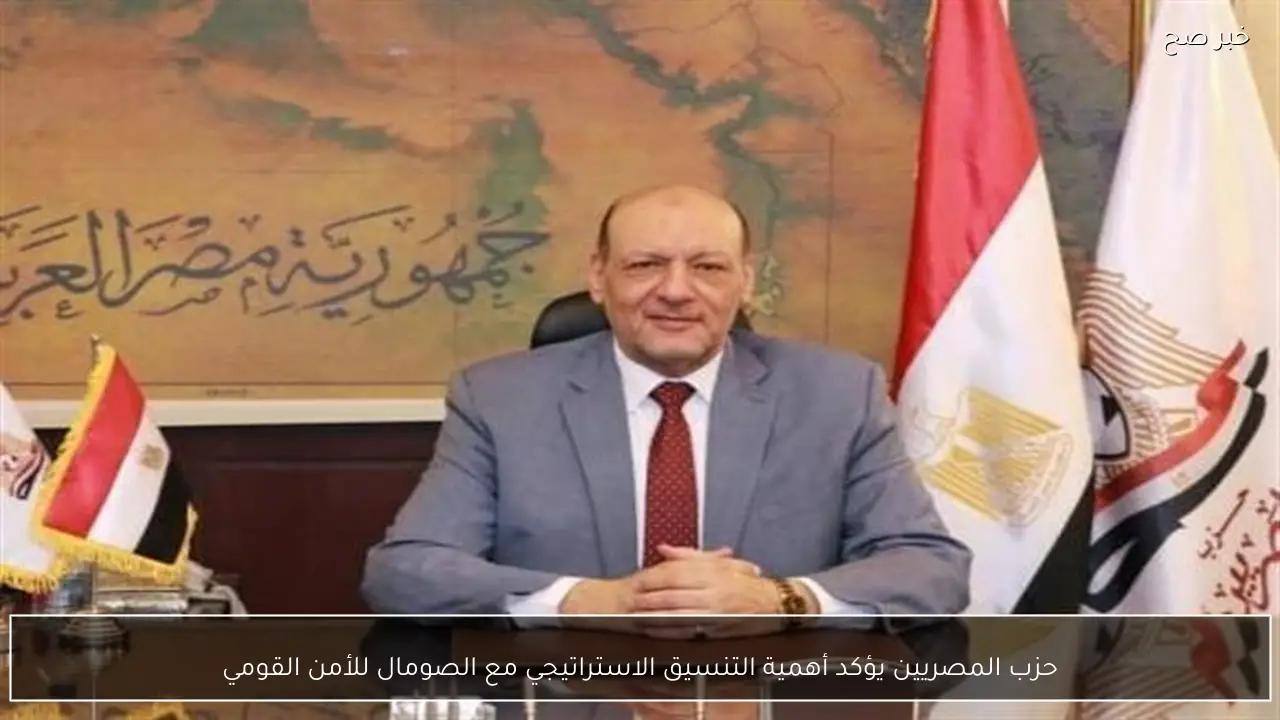 حزب المصريين يؤكد أهمية التنسيق الاستراتيجي مع الصومال للأمن القومي