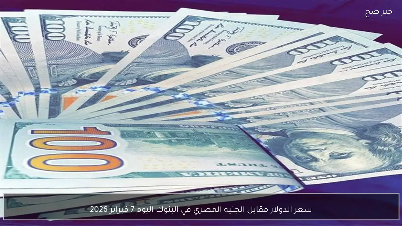 سعر الدولار مقابل الجنيه المصري في البنوك اليوم 7 فبراير 2026