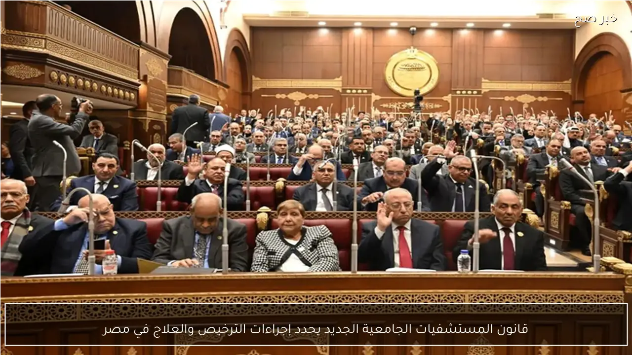 قانون المستشفيات الجامعية الجديد يحدد إجراءات الترخيص والعلاج في مصر