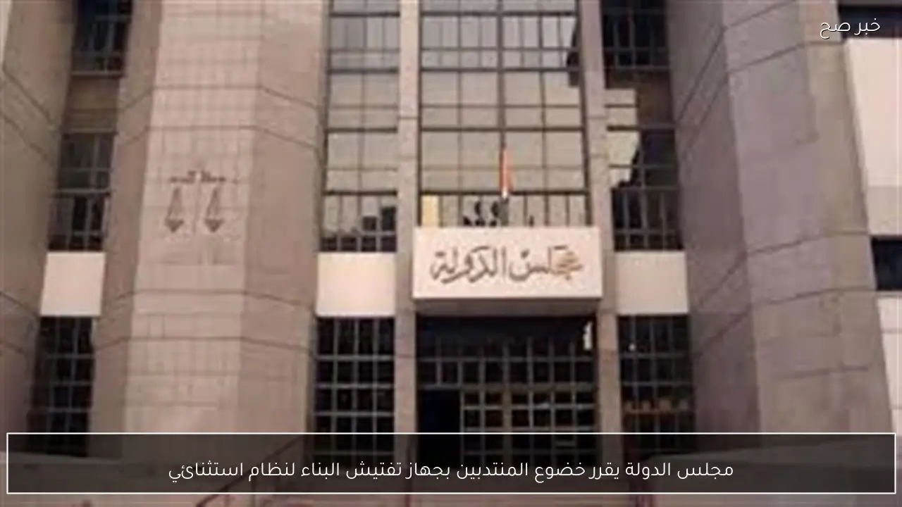 مجلس الدولة يقرر خضوع المنتدبين بجهاز تفتيش البناء لنظام استثنائي