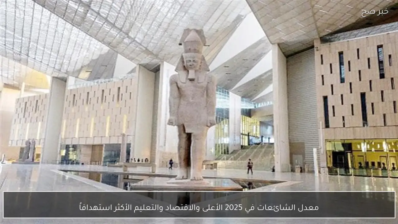 معدل الشائعات في 2025 الأعلى والاقتصاد والتعليم الأكثر استهدافاً