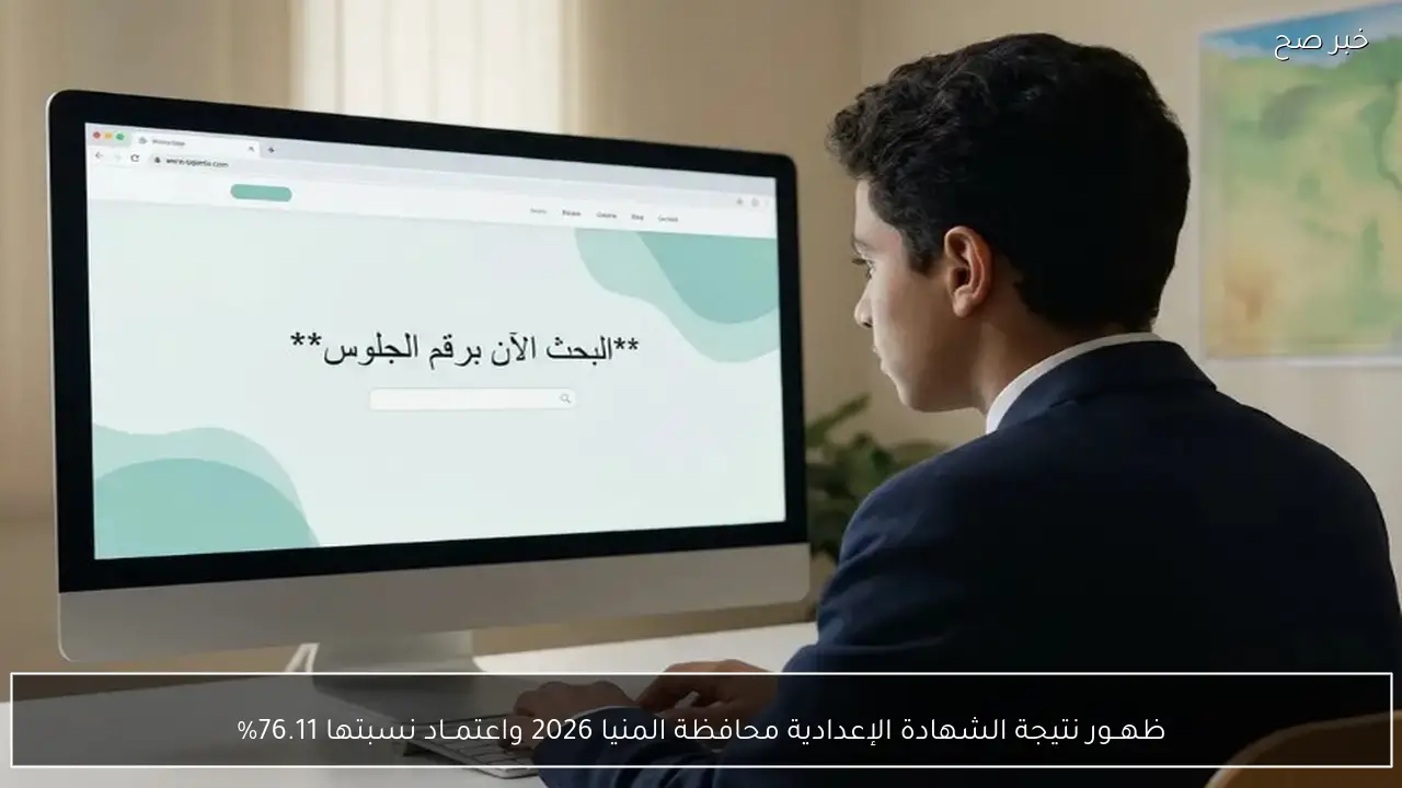 ظهــور نتيجة الشهادة الإعدادية محافظة المنيا 2026 واعتمــاد نسبتها 76.11%
