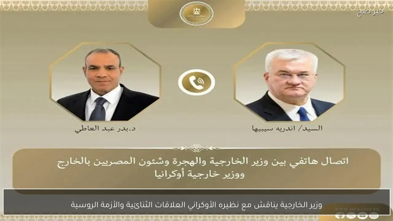 وزير الخارجية يناقش مع نظيره الأوكراني العلاقات الثنائية والأزمة الروسية