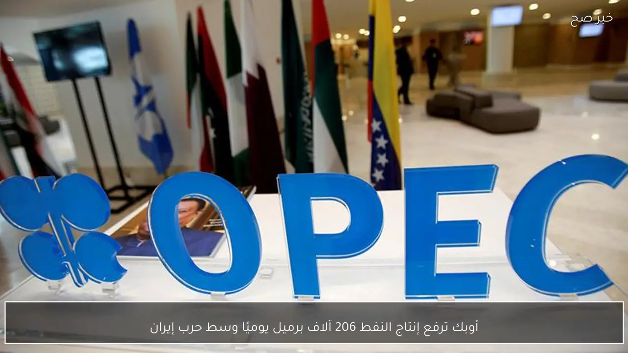 أوبك ترفع إنتاج النفط 206 آلاف برميل يوميًا وسط حرب إيران