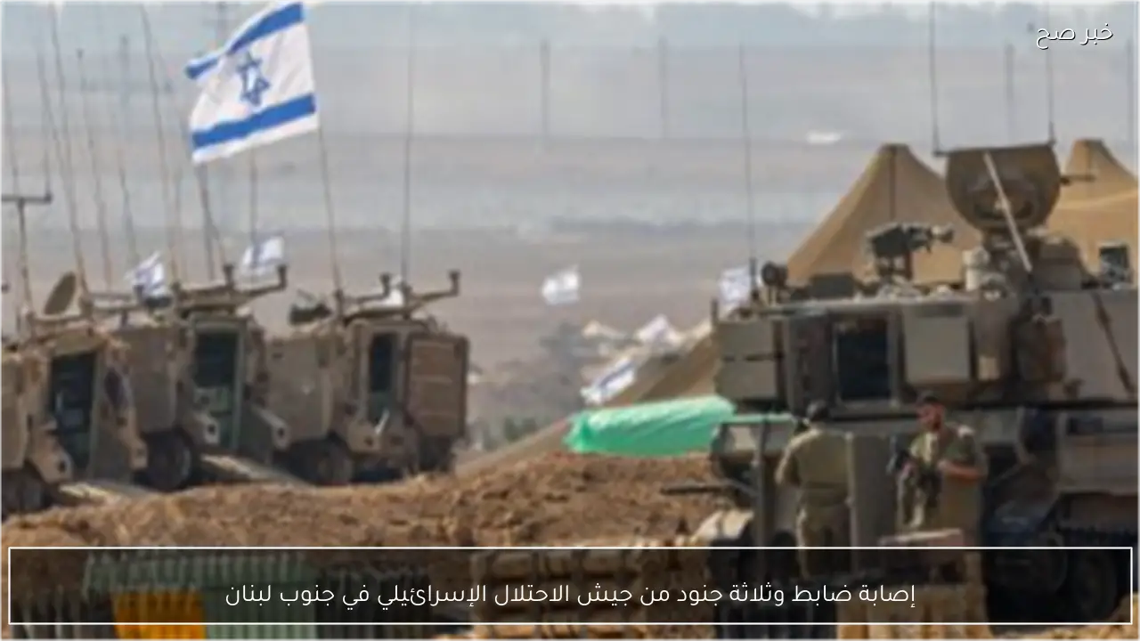 إصابة ضابط وثلاثة جنود من جيش الاحتلال الإسرائيلي في جنوب لبنان