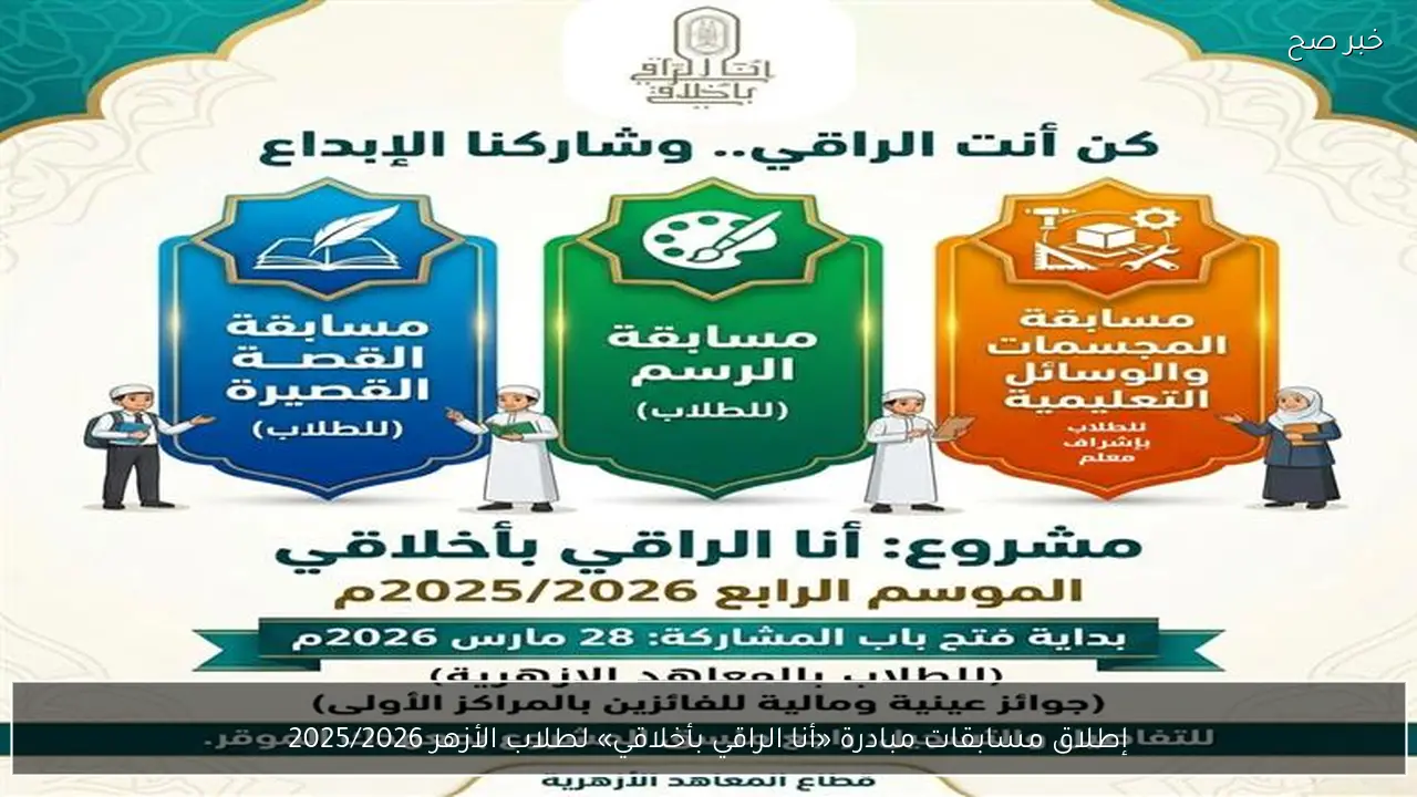 إطلاق مسابقات مبادرة «أنا الراقي بأخلاقي» لطلاب الأزهر 2025/2026