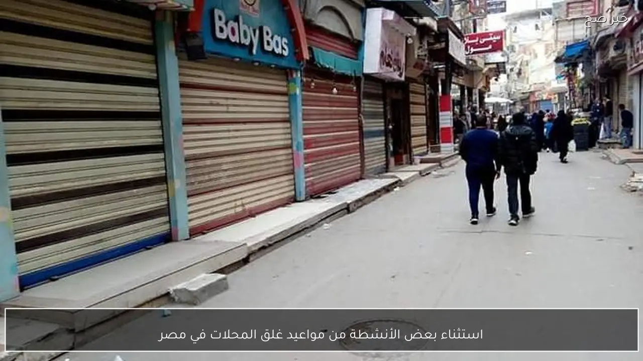 استثناء بعض الأنشطة من مواعيد غلق المحلات في مصر