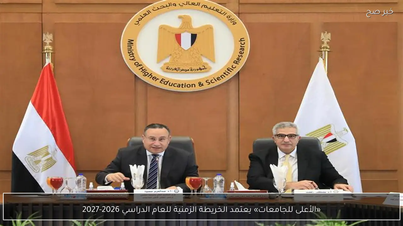 «الأعلى للجامعات» يعتمد الخريطة الزمنية للعام الدراسي 2026-2027