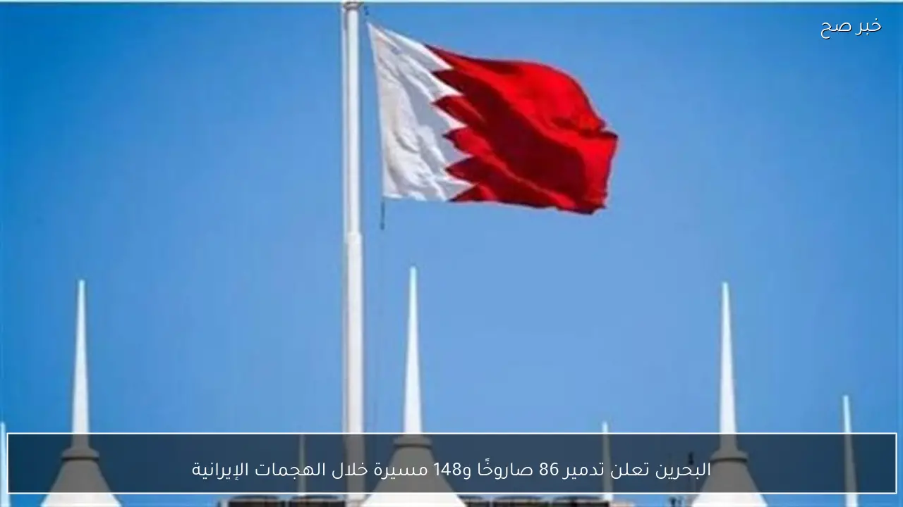 البحرين تعلن تدمير 86 صاروخًا و148 مسيرة خلال الهجمات الإيرانية