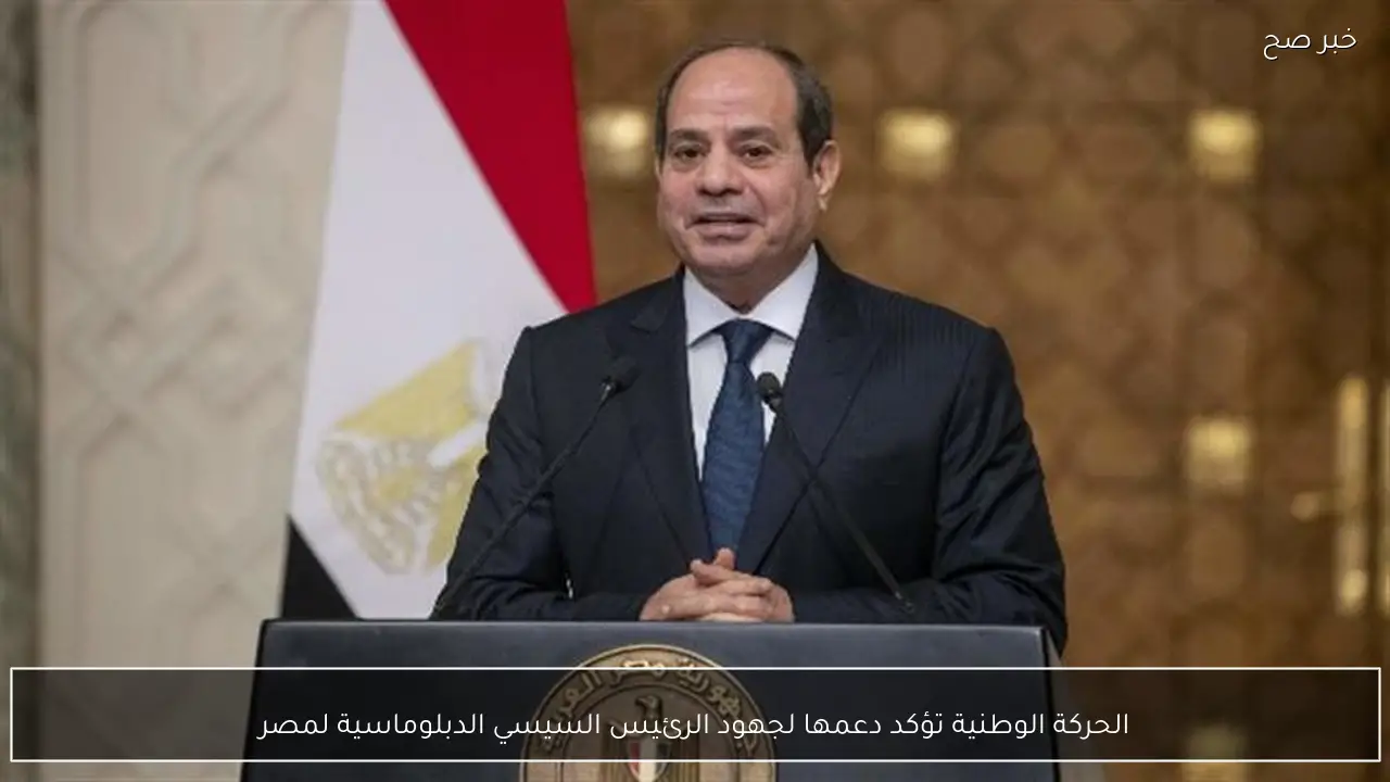 الحركة الوطنية تؤكد دعمها لجهود الرئيس السيسي الدبلوماسية لمصر