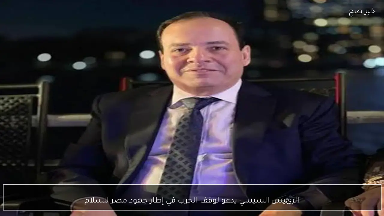 الرئيس السيسي يدعو لوقف الحرب في إطار جهود مصر للسلام