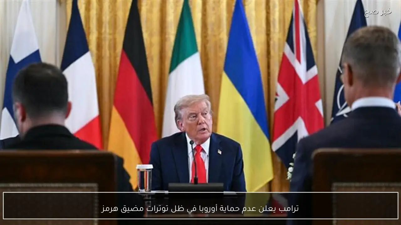 ترامب يعلن عدم حماية أوروبا في ظل توترات مضيق هرمز