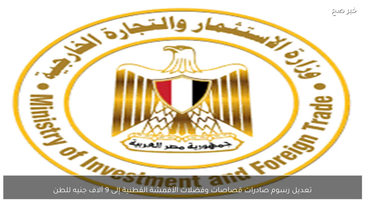 تعديل رسوم صادرات قصاصات وفضلات الأقمشة القطنية إلى 9 آلاف جنيه للطن