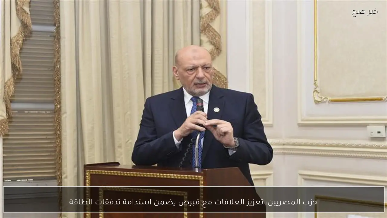 حزب المصريين: تعزيز العلاقات مع قبرص يضمن استدامة تدفقات الطاقة