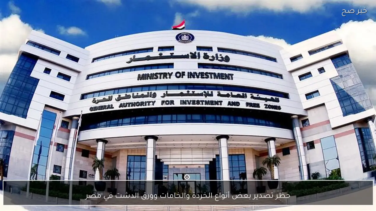 حظر تصدير بعض أنواع الخردة والخامات وورق الدشت في مصر