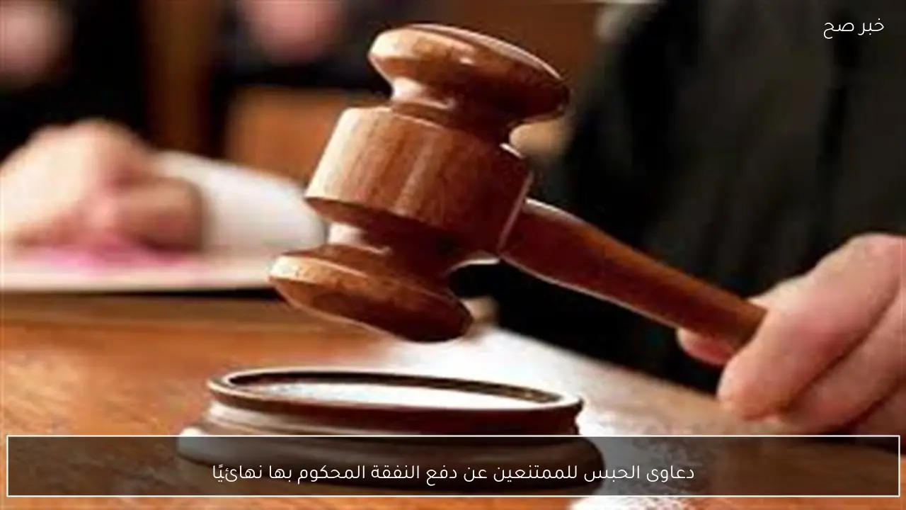 دعاوى الحبس للممتنعين عن دفع النفقة المحكوم بها نهائيًا