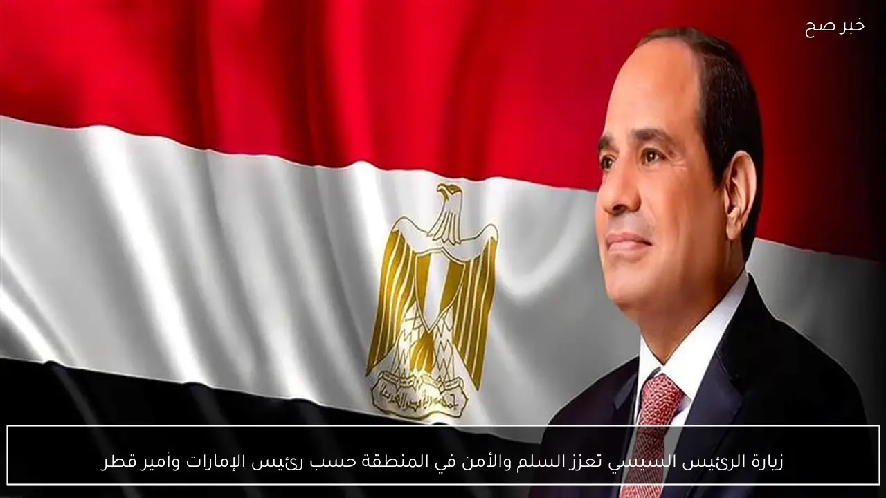 زيارة الرئيس السيسي تعزز السلم والأمن في المنطقة حسب رئيس الإمارات وأمير قطر