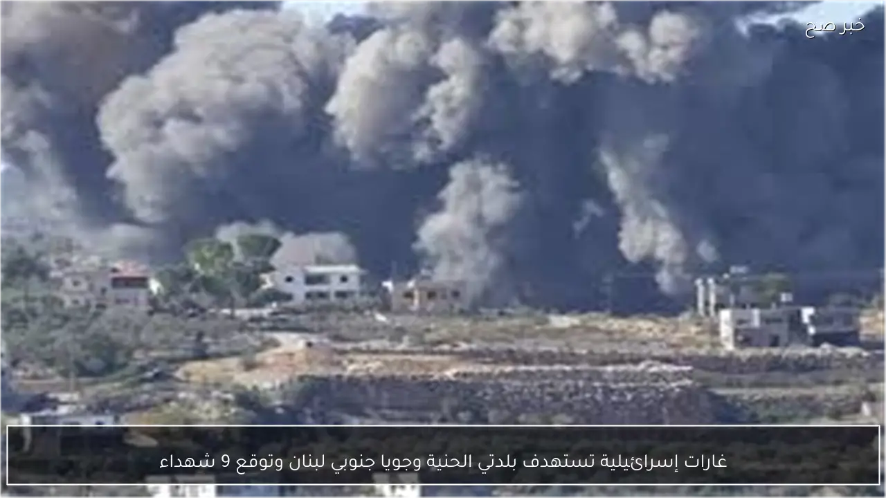 غارات إسرائيلية تستهدف بلدتي الحنية وجويا جنوبي لبنان وتوقع 9 شهداء