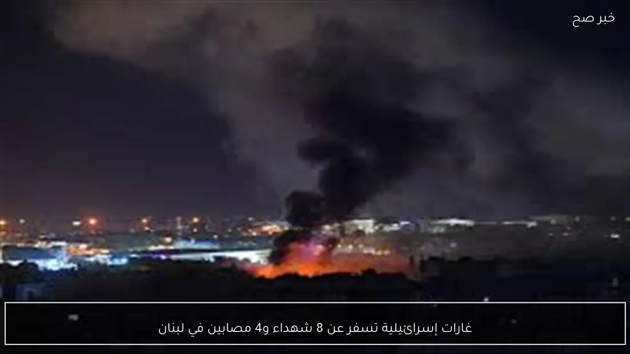 غارات إسرائيلية تسفر عن 8 شهداء و4 مصابين في لبنان