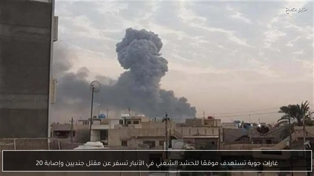 غارات جوية تستهدف موقعًا للحشد الشعبي في الأنبار تسفر عن مقتل جنديين وإصابة 20