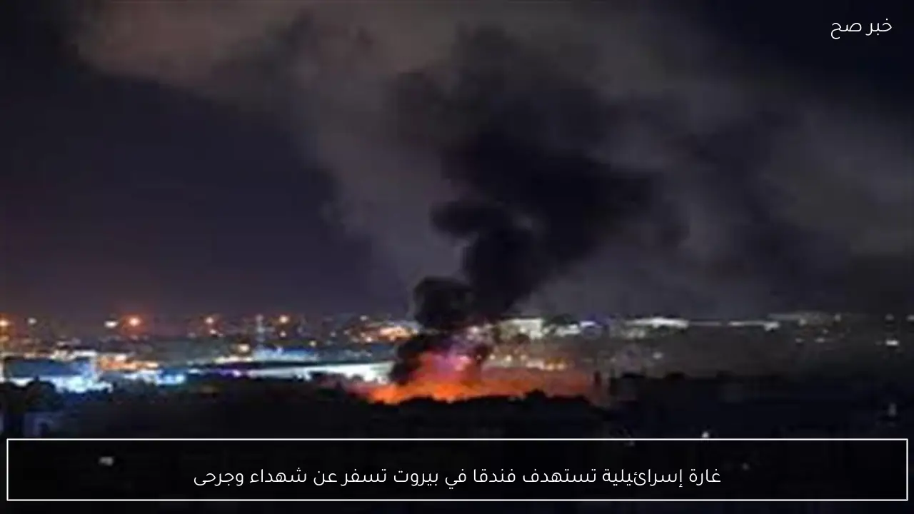 غارة إسرائيلية تستهدف فندقا في بيروت تسفر عن شهداء وجرحى