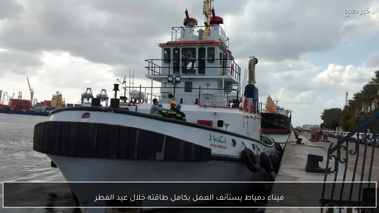 ميناء دمياط يستأنف العمل بكامل طاقته خلال عيد الفطر