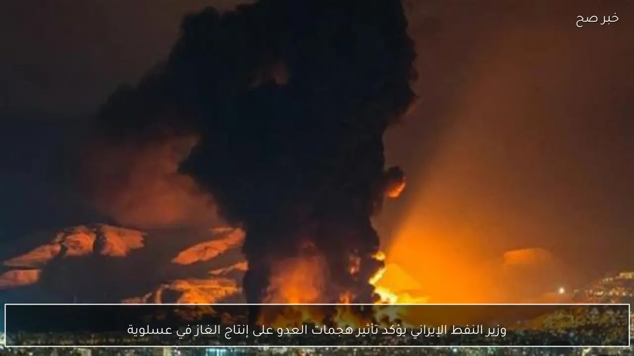 وزير النفط الإيراني يؤكد تأثير هجمات العدو على إنتاج الغاز في عسلوية