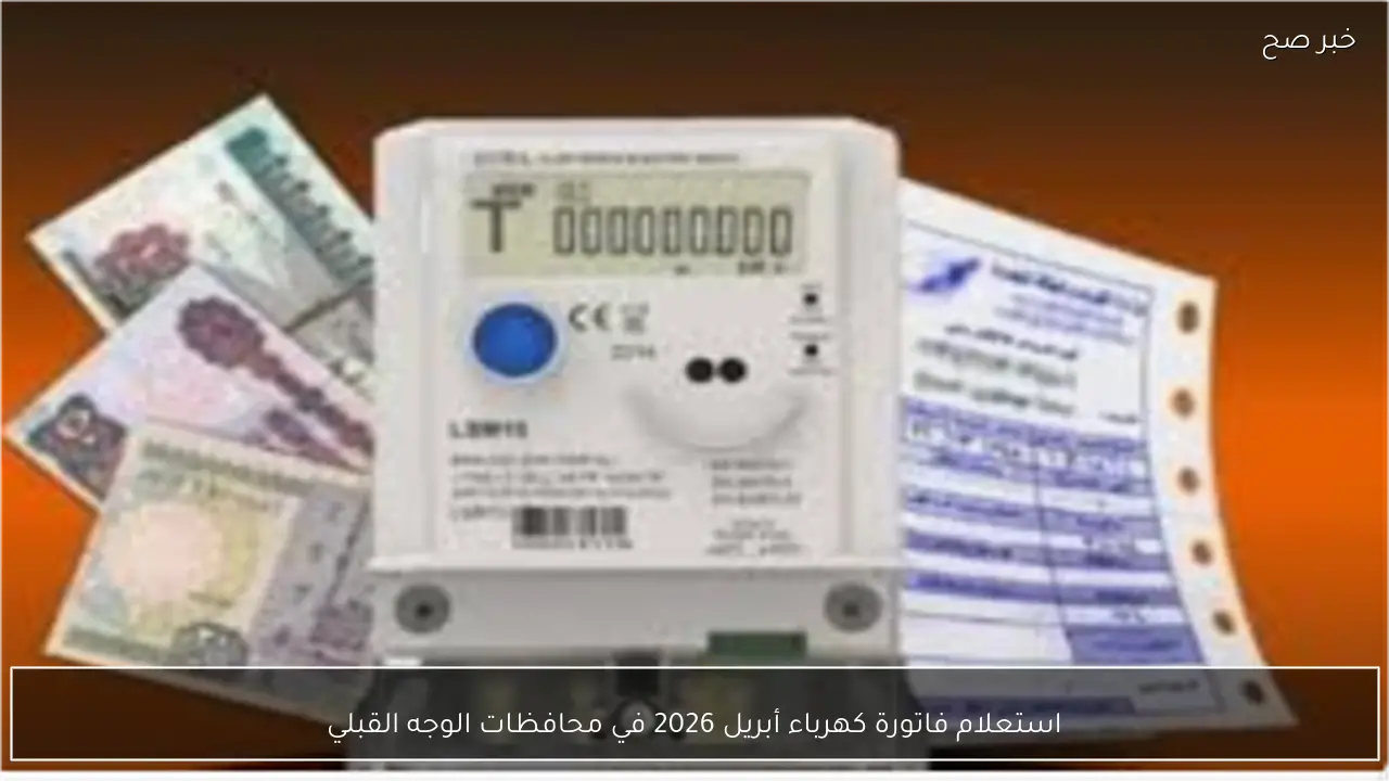 استعلام فاتورة كهرباء أبريل 2026 في محافظات الوجه القبلي