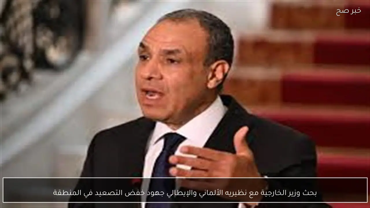 بحث وزير الخارجية مع نظيريه الألماني والإيطالي جهود خفض التصعيد في المنطقة