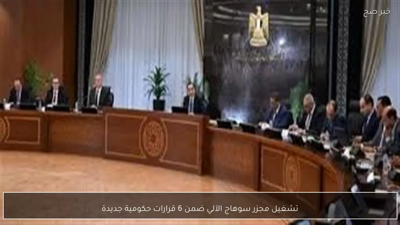 تشغيل مجزر سوهاج الآلي ضمن 6 قرارات حكومية جديدة