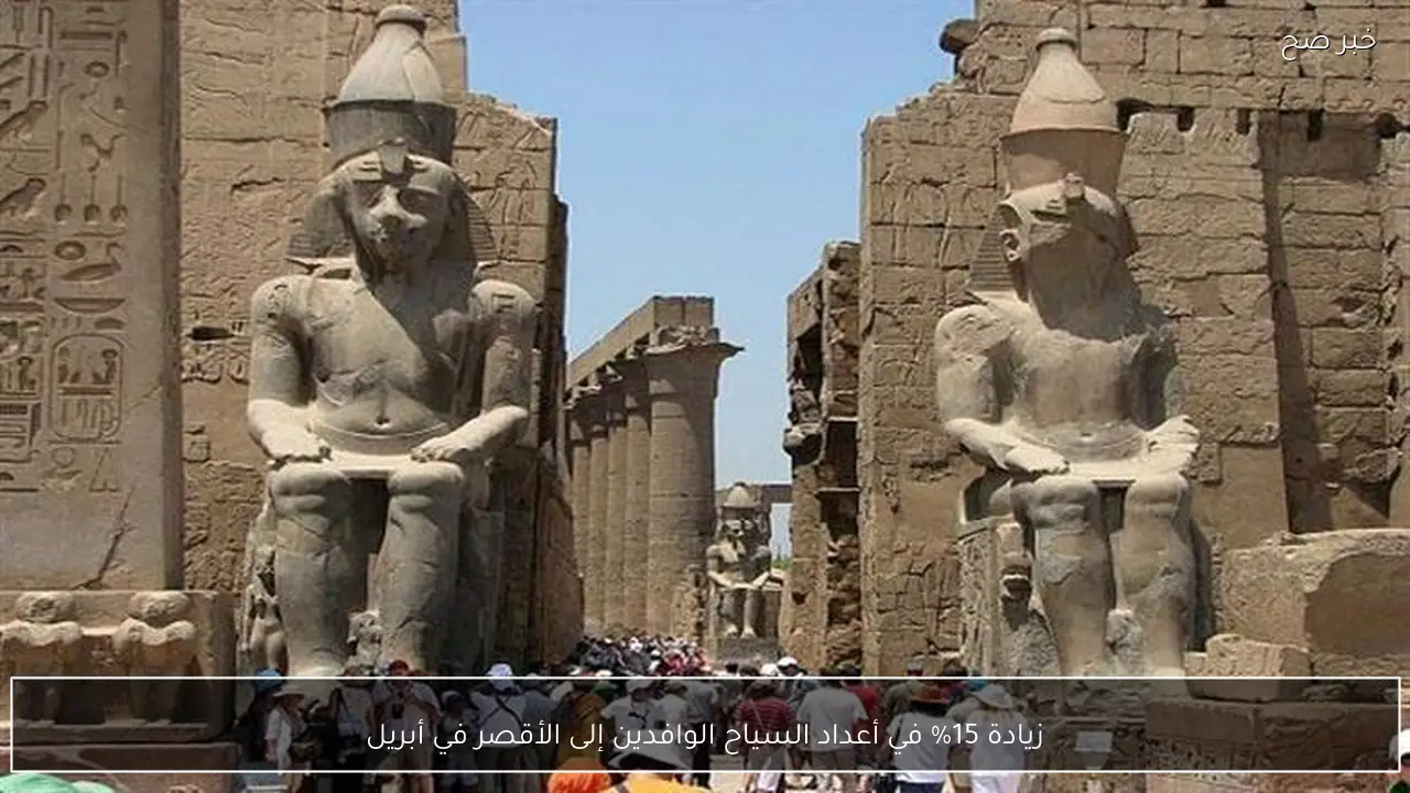 زيادة 15% في أعداد السياح الوافدين إلى الأقصر في أبريل